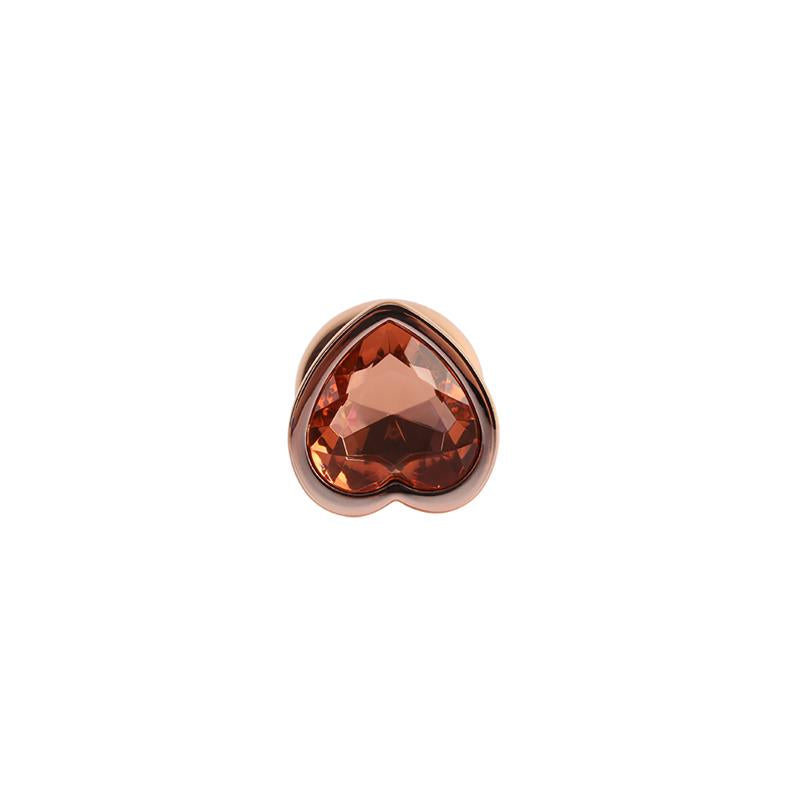 CHISA - ROSE GOLD HEART PLUG ANAL JOYA CORAZÓN EN EL BASE TALLA M