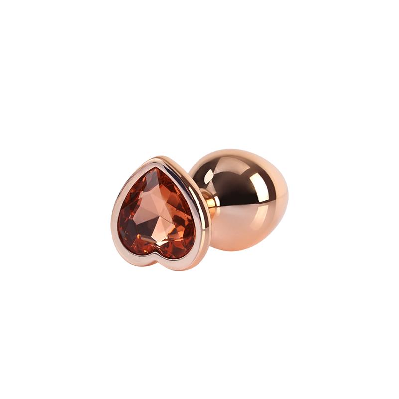 CHISA - ROSE GOLD HEART PLUG ANAL JOYA CORAZÓN EN EL BASE TALLA M
