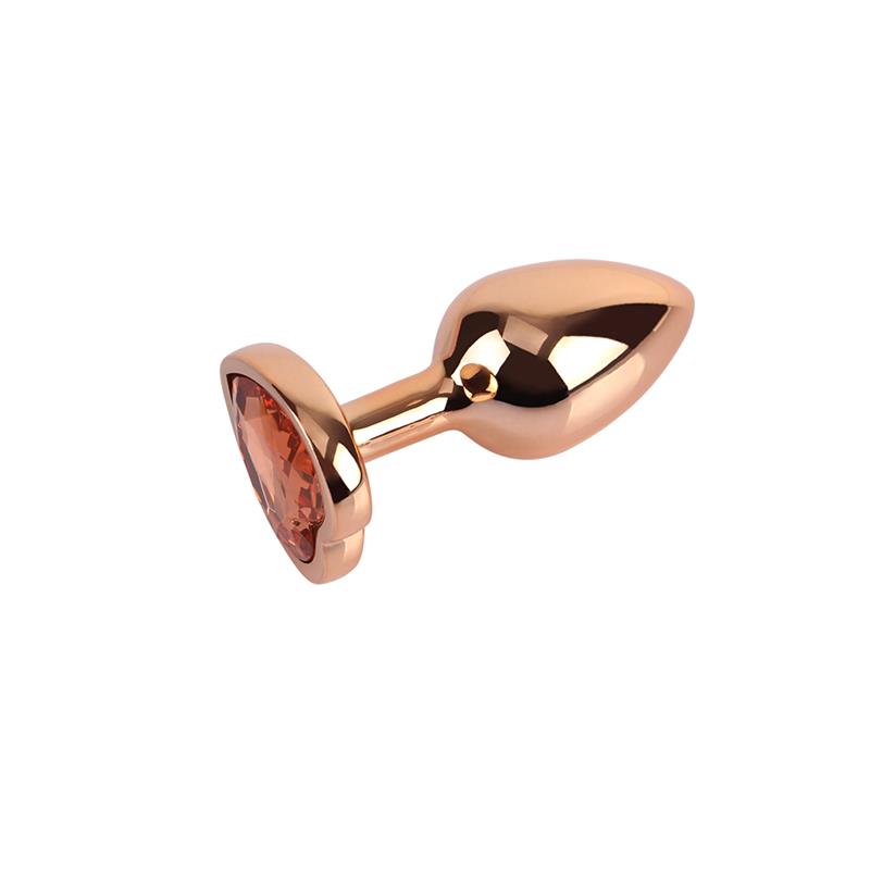 CHISA - ROSE GOLD HEART PLUG ANAL JOYA CORAZON EN LA BASE TALLA S