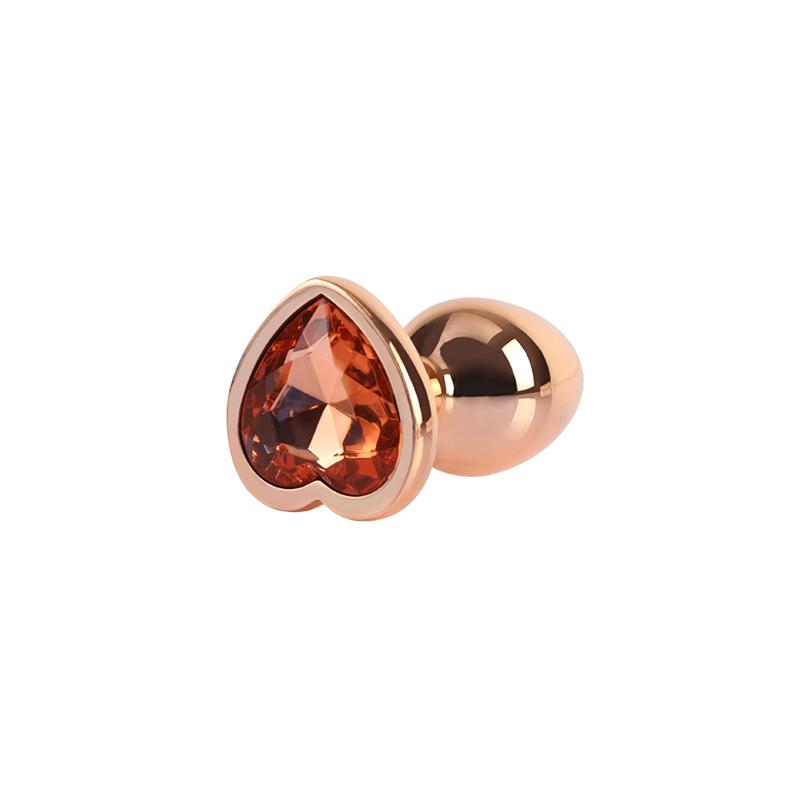 CHISA - ROSE GOLD HEART PLUG ANAL JOYA CORAZON EN LA BASE TALLA S