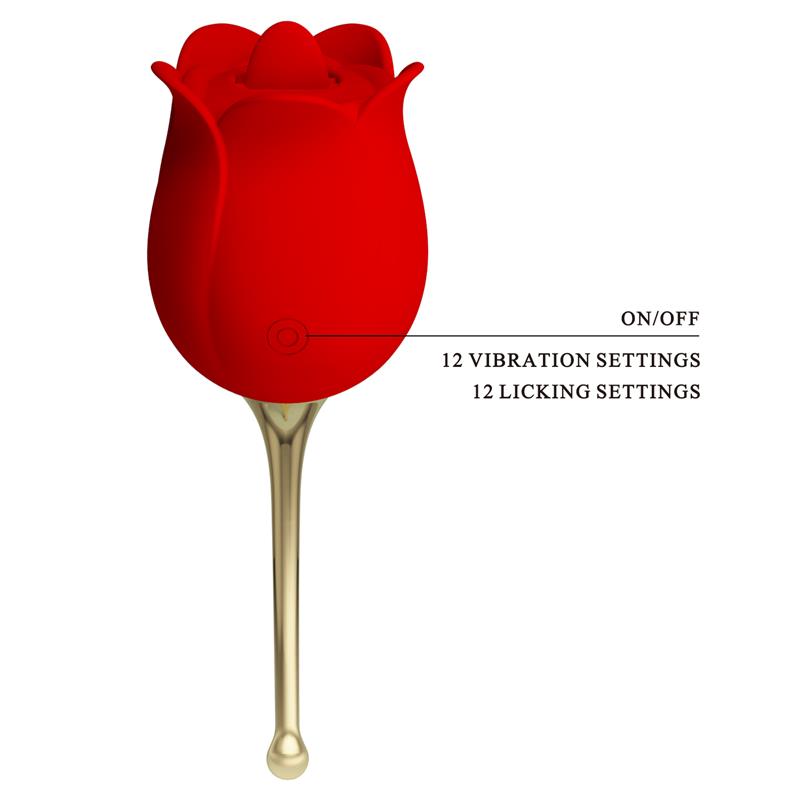 PRETTYLOVE - ROSE LOVER ESTIMULADOR CON VIBRACIÓN Y LICKING