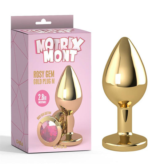 CHISA - ROSY GEM PLUG ANAL DORADO CON JOYA TALLA M