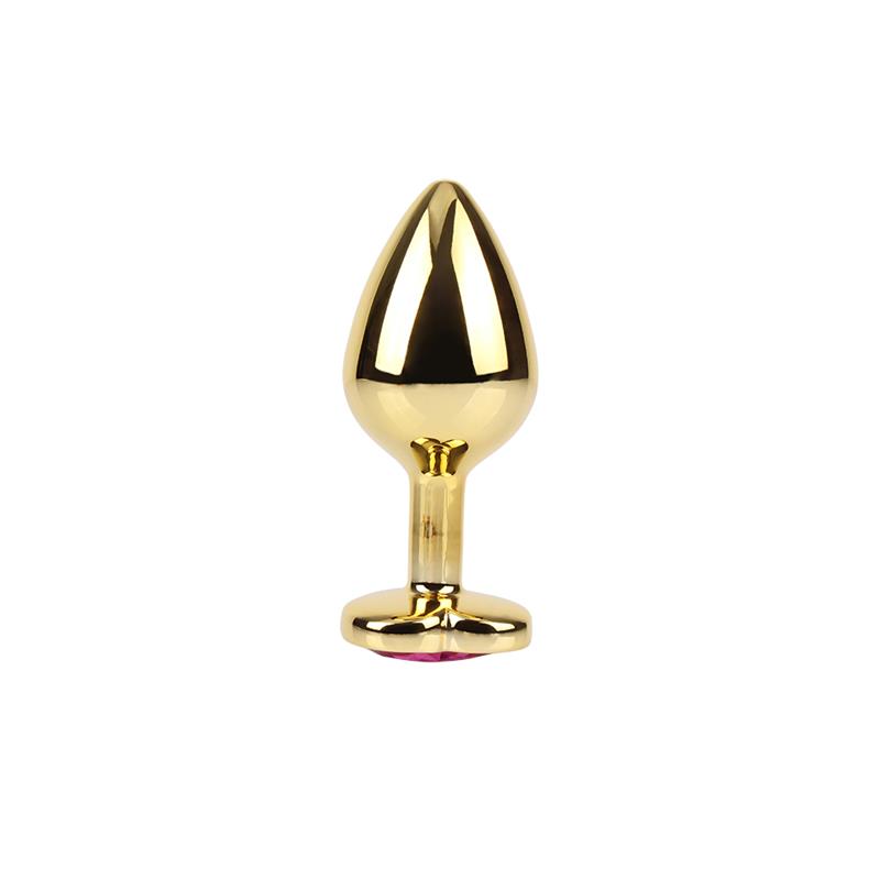 CHISA - ROSY HEART PLUG ANAL DORADO CON JOYA TALLA M
