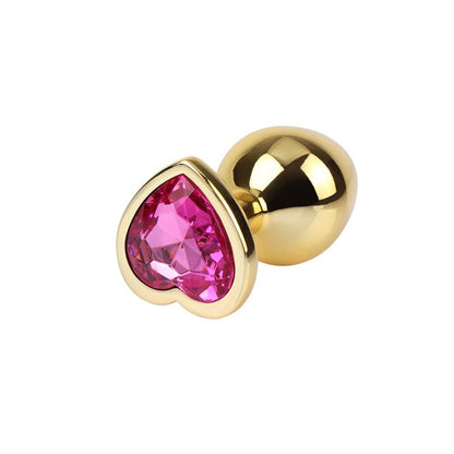 CHISA - ROSY HEART PLUG ANAL DORADO CON JOYA TALLA M