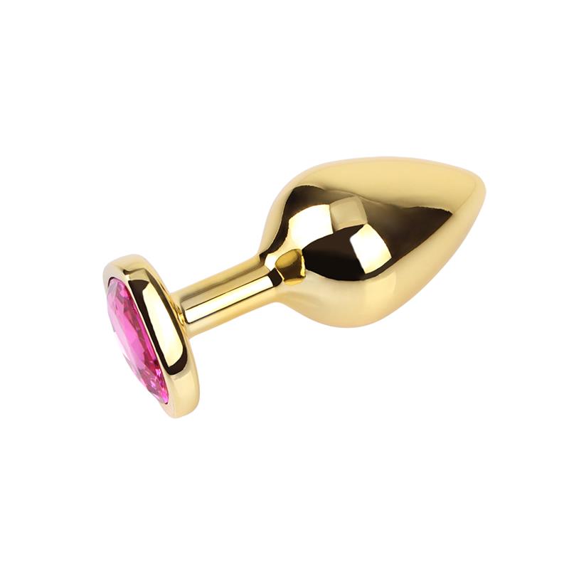 CHISA - ROSY HEART PLUG ANAL DORADO CON JOYA TALLA M