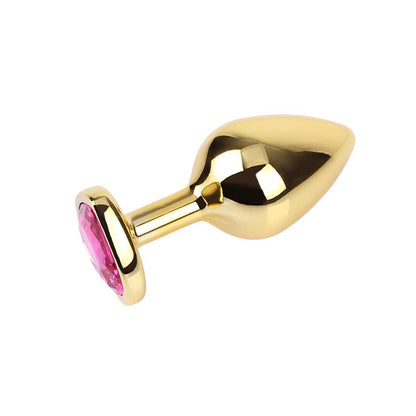 CHISA - ROSY HEART PLUG ANAL DORADO CON JOYA TALLA M