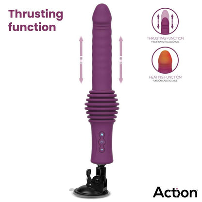 ACTION - ROXER SEX MACHINE CON VIBRACIÓN, THRUSTING, EFECTO CALOR Y CONTROL REMOTO