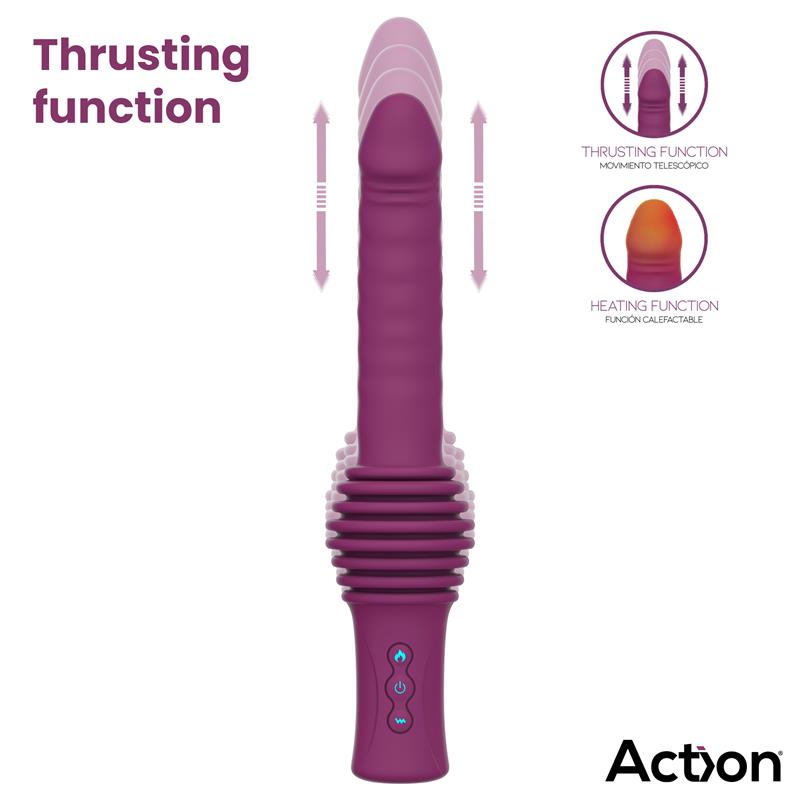 ACTION - ROXER SEX MACHINE CON VIBRACIÓN, THRUSTING, EFECTO CALOR Y CONTROL REMOTO