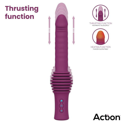 ACTION - ROXER SEX MACHINE CON VIBRACIÓN, THRUSTING, EFECTO CALOR Y CONTROL REMOTO