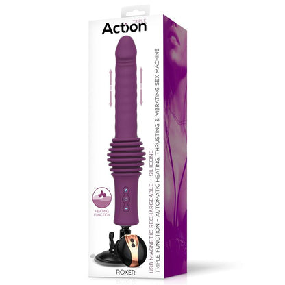 ACTION - ROXER SEX MACHINE CON VIBRACIÓN, THRUSTING, EFECTO CALOR Y CONTROL REMOTO