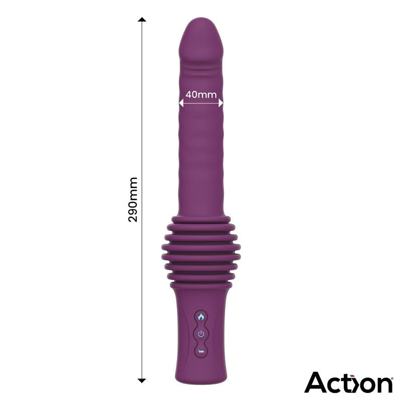 ACTION - ROXER SEX MACHINE CON VIBRACIÓN, THRUSTING, EFECTO CALOR Y CONTROL REMOTO