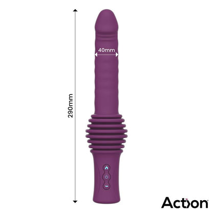 ACTION - ROXER SEX MACHINE CON VIBRACIÓN, THRUSTING, EFECTO CALOR Y CONTROL REMOTO