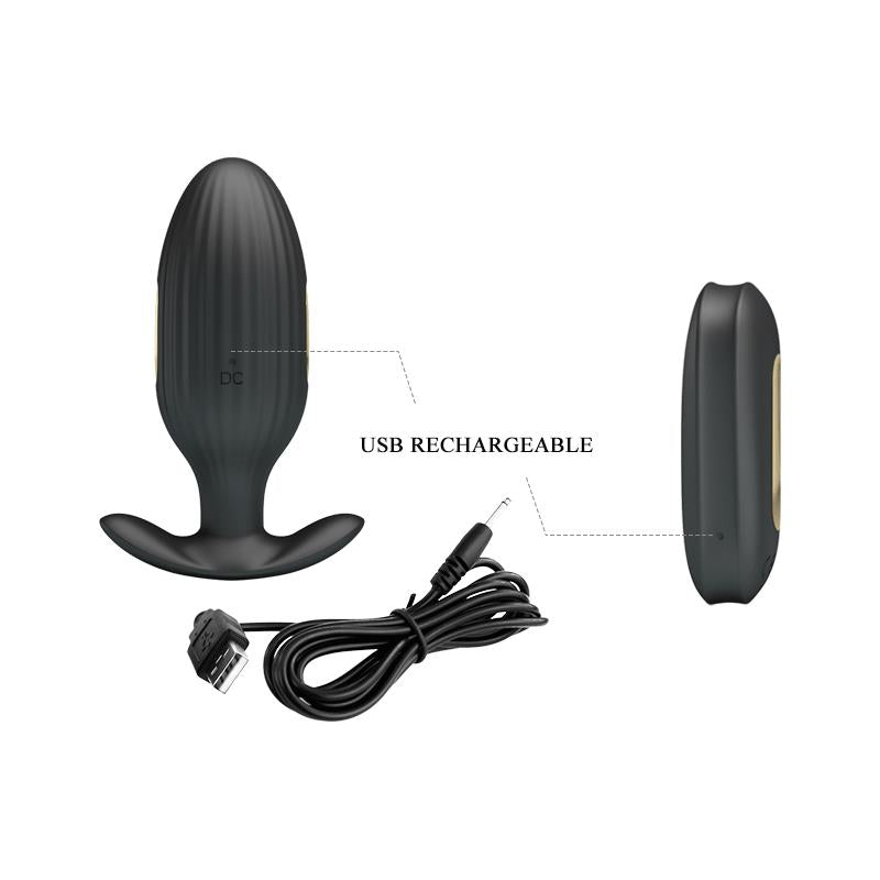 PRETTYLOVE - ROYAL PLEASURE PLUG ANAL CON ELECTRO ESTIMULACIÓN USB