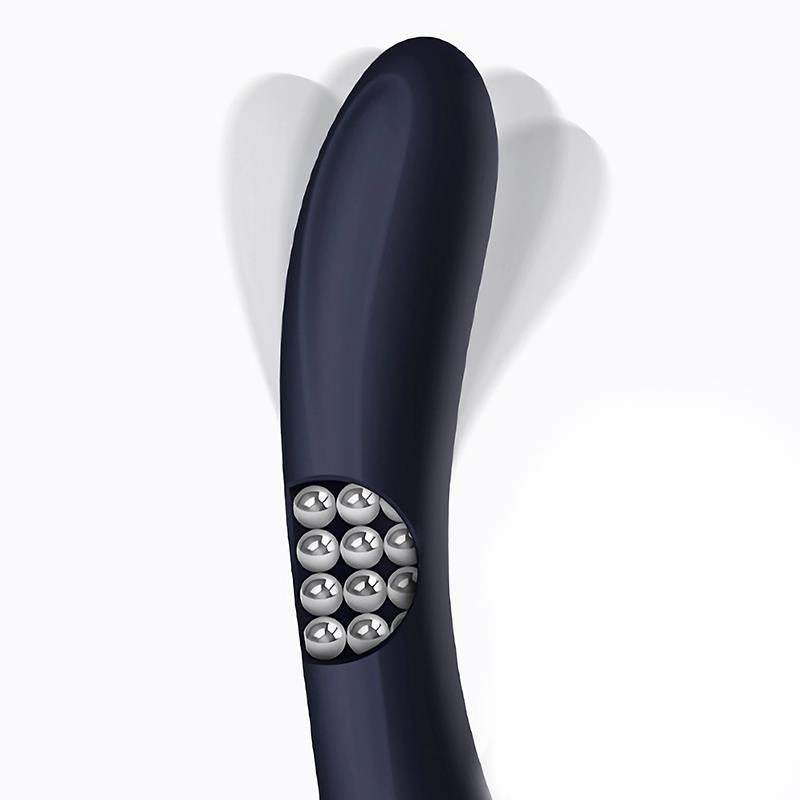 INTOYOU - ROYALSPACE VIBRADOR CON LENGUAS ESTIMULADORAS Y BOLAS INTERNAS 360º AZUL