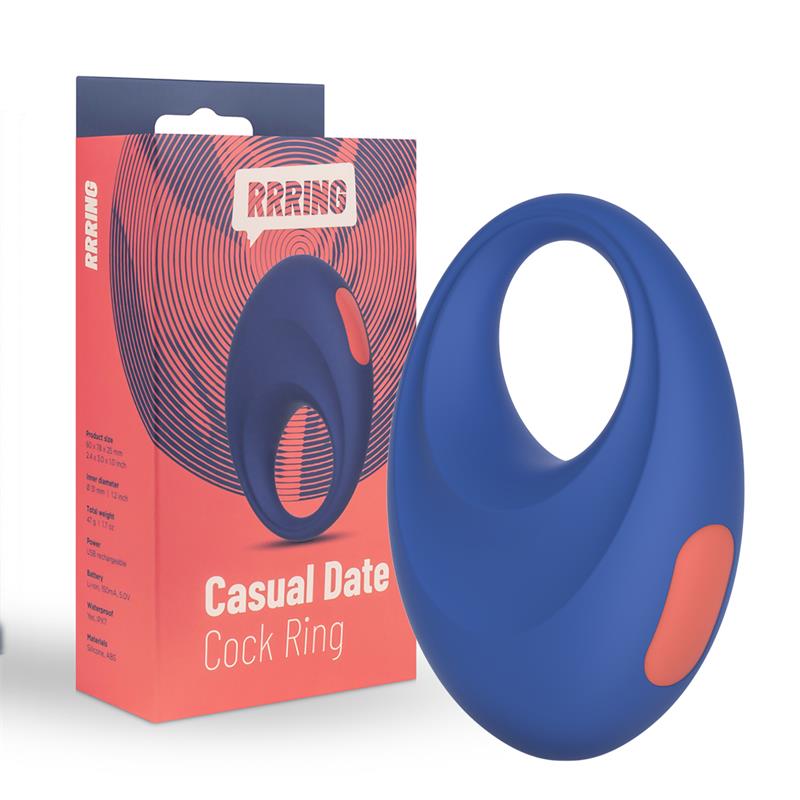 FEELZTOYS - RRING CASUAL DATE ANILLO PARA EL PENE CON VIBRACIÓN USB SILICONA