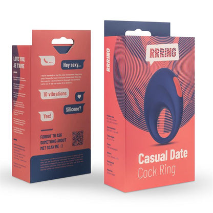 FEELZTOYS - RRING CASUAL DATE ANILLO PARA EL PENE CON VIBRACIÓN USB SILICONA