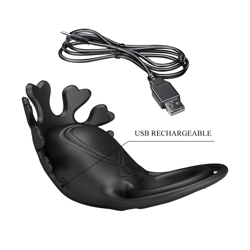 PRETTYLOVE - RUBEN ANILLO PARA EL PENE CON VIBRACIÓN USB