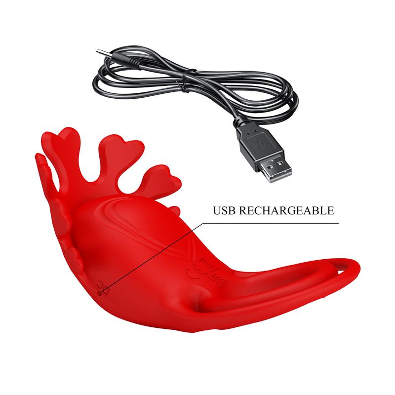 PRETTYLOVE - RUBEN ANILLO PARA EL PENE CON VIBRACIÓN USB