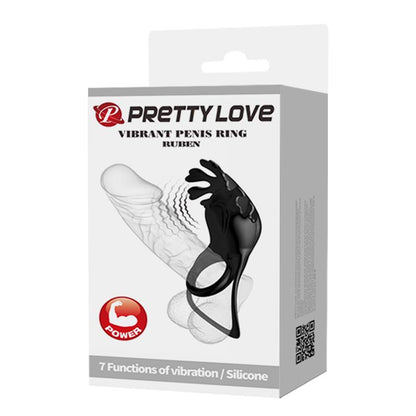 PRETTYLOVE - RUBEN ANILLO PARA EL PENE CON VIBRACIÓN USB