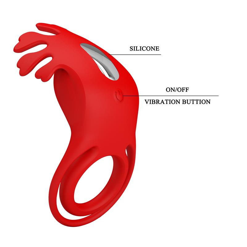 PRETTYLOVE - RUBEN ANILLO PARA EL PENE CON VIBRACIÓN USB