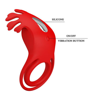 PRETTYLOVE - RUBEN ANILLO PARA EL PENE CON VIBRACIÓN USB