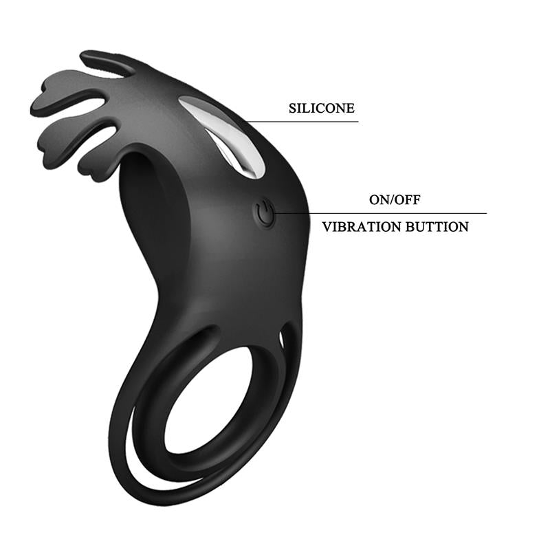 PRETTYLOVE - RUBEN ANILLO PARA EL PENE CON VIBRACIÓN USB