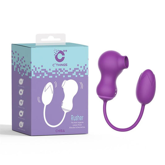 CHISA - RUSHER SUCCIONADOR DE CLÍTORIS Y HUEVO VIBRADOR