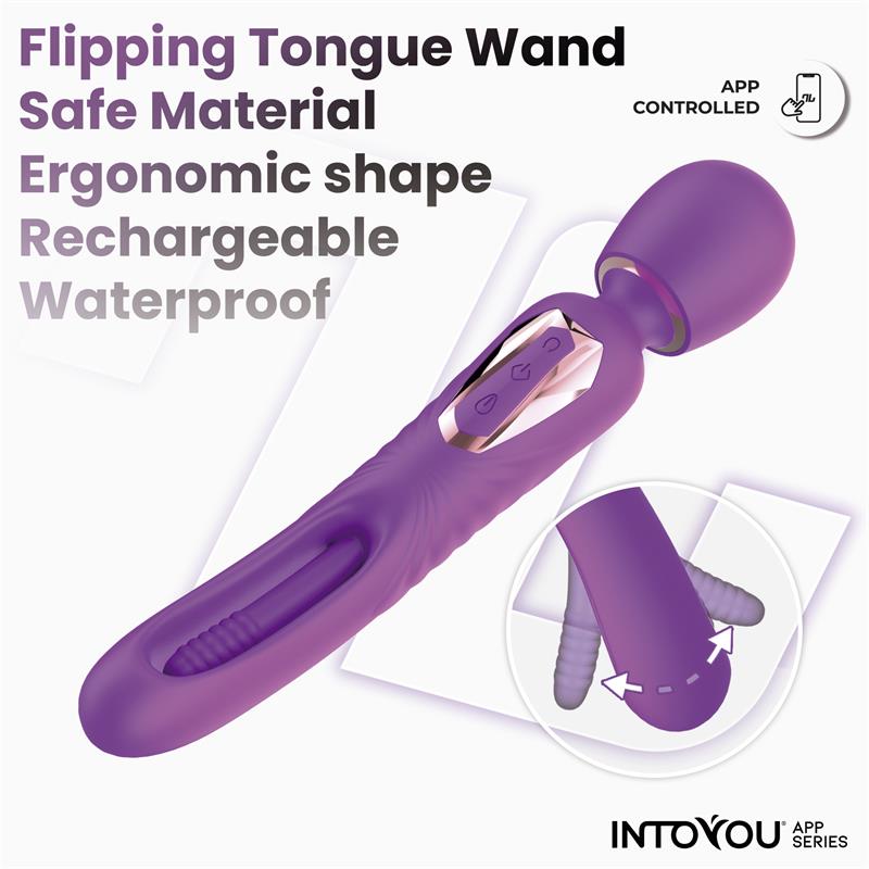 INTOYOU APP SERIES - SALMA MASAJEADOR CON FLIPPING TONGUE Y VIBRACIÓN CON APP