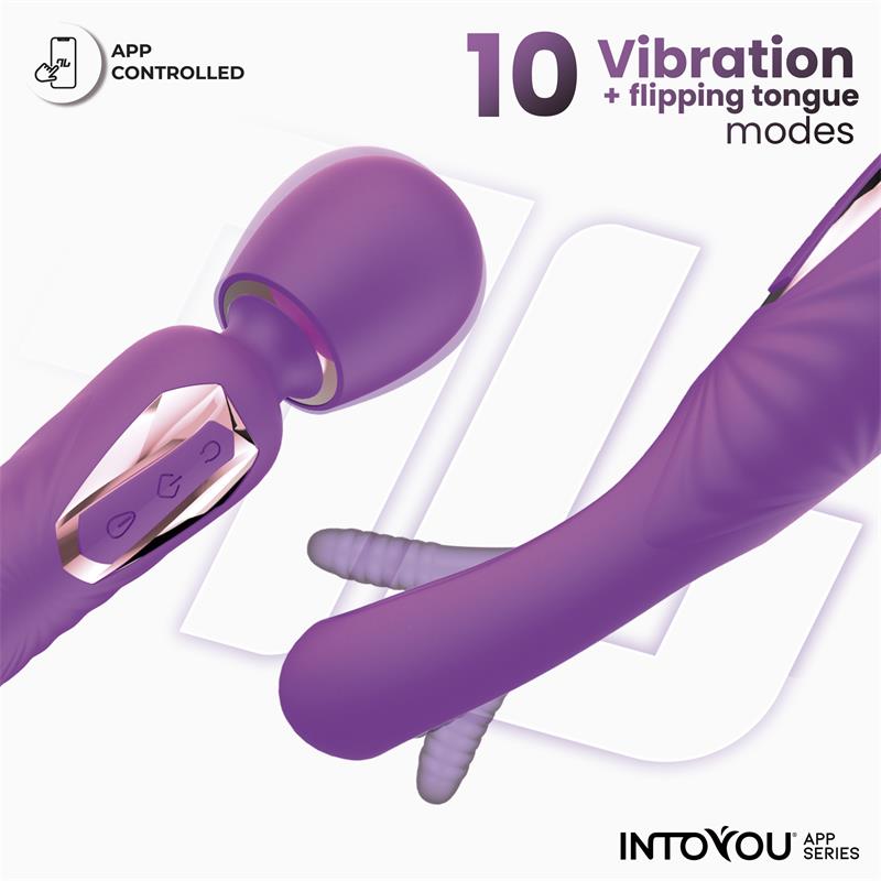 INTOYOU APP SERIES - SALMA MASAJEADOR CON FLIPPING TONGUE Y VIBRACIÓN CON APP