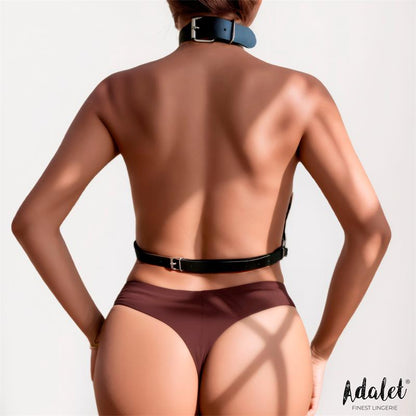 ADALET LINGERIE - SAMARA ARNÉS DE PECHO CON CADENAS CUERO VEGANO TALL ÚNICA