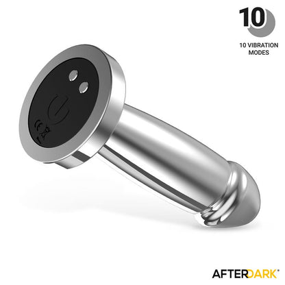 AFTERDARK - SARMY PLUG ANAL CROMADO CON VIBRACIÓN USB MAGNÉTICO TALLA M