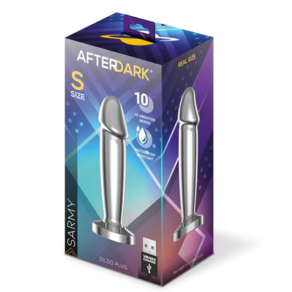 AFTERDARK - SARMY PLUG ANAL CROMADO CON VIBRACIÓN USB MAGNÉTICO TALLA S