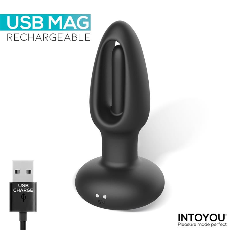 INTOYOU - SASHA PLUG CON VIBRACIÓN Y LENGUA FLIPPING YCONTROL REMOTO