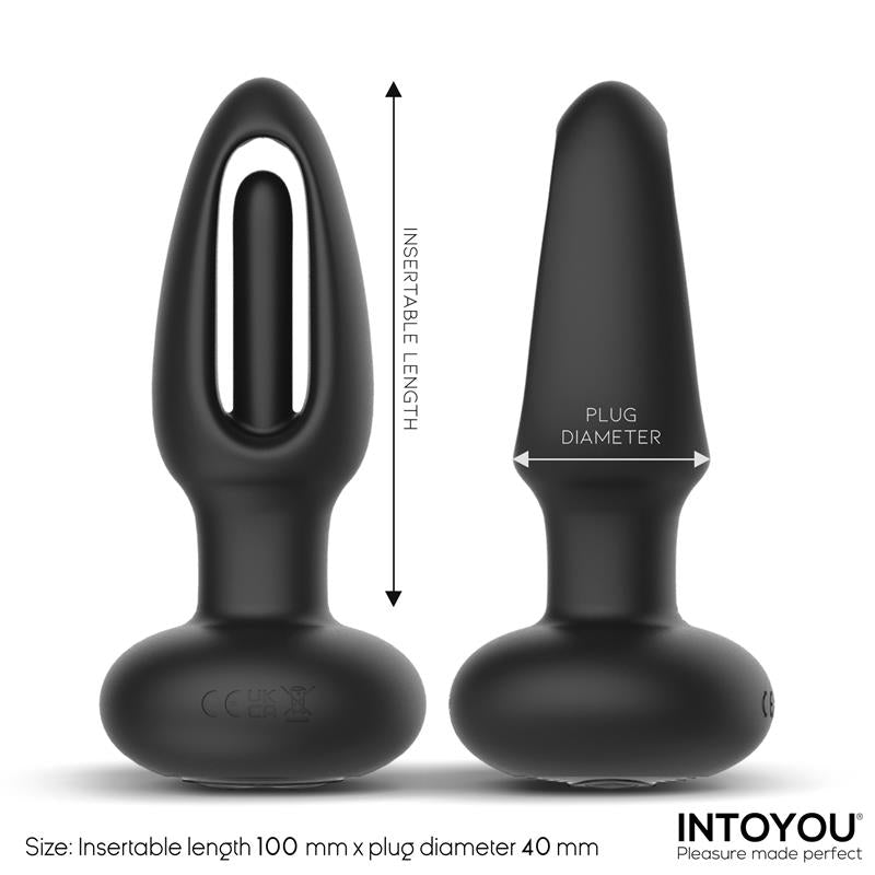 INTOYOU - SASHA PLUG CON VIBRACIÓN Y LENGUA FLIPPING YCONTROL REMOTO