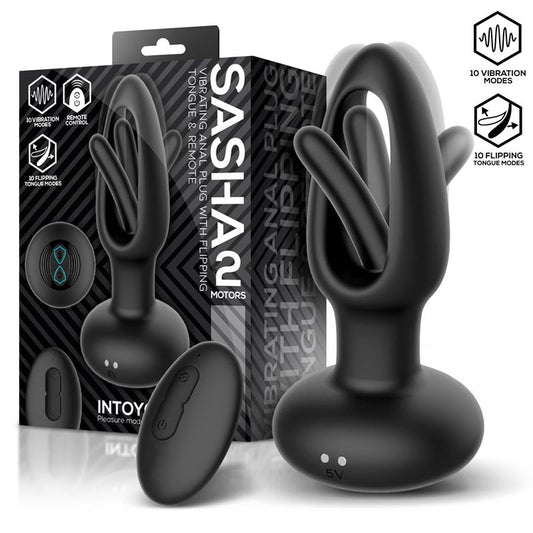 INTOYOU - SASHA PLUG CON VIBRACIÓN Y LENGUA FLIPPING YCONTROL REMOTO