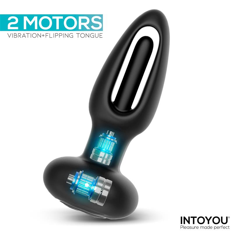 INTOYOU - SASHA PLUG CON VIBRACIÓN Y LENGUA FLIPPING YCONTROL REMOTO