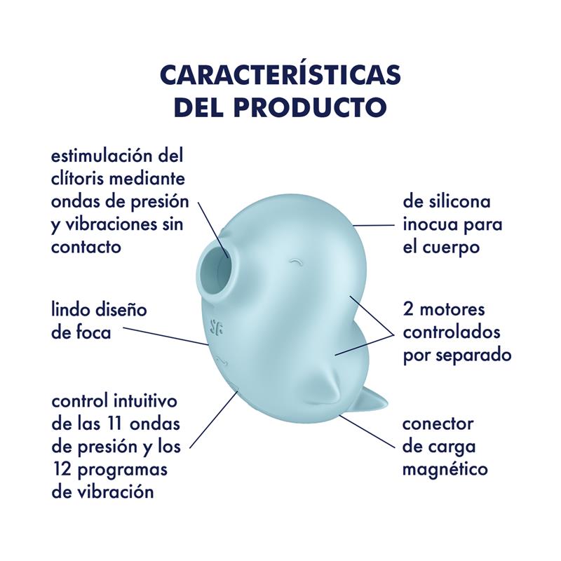 SATISFYER - SASSY SEAL SUCCIONADOR DE CLÍTORIS CON VIBRACIÓN