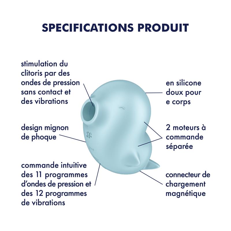 SATISFYER - SASSY SEAL SUCCIONADOR DE CLÍTORIS CON VIBRACIÓN