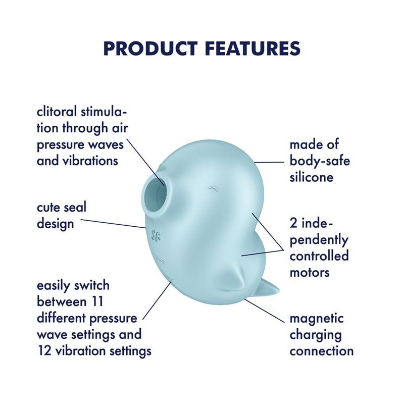 SATISFYER - SASSY SEAL SUCCIONADOR DE CLÍTORIS CON VIBRACIÓN