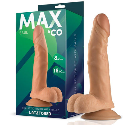 MAX & CO - SAUL DILDO REALISTA CON TESTÍCULOS NATURAL 8,25 - 21 CM