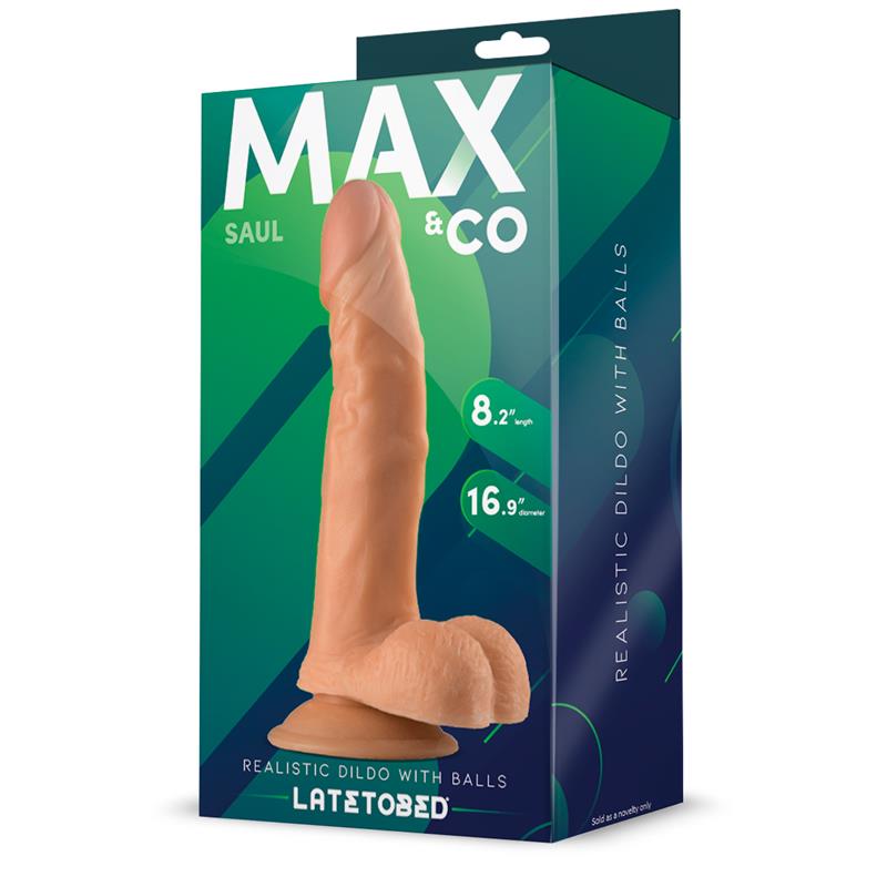 MAX & CO - SAUL DILDO REALISTA CON TESTÍCULOS NATURAL 8,25 - 21 CM