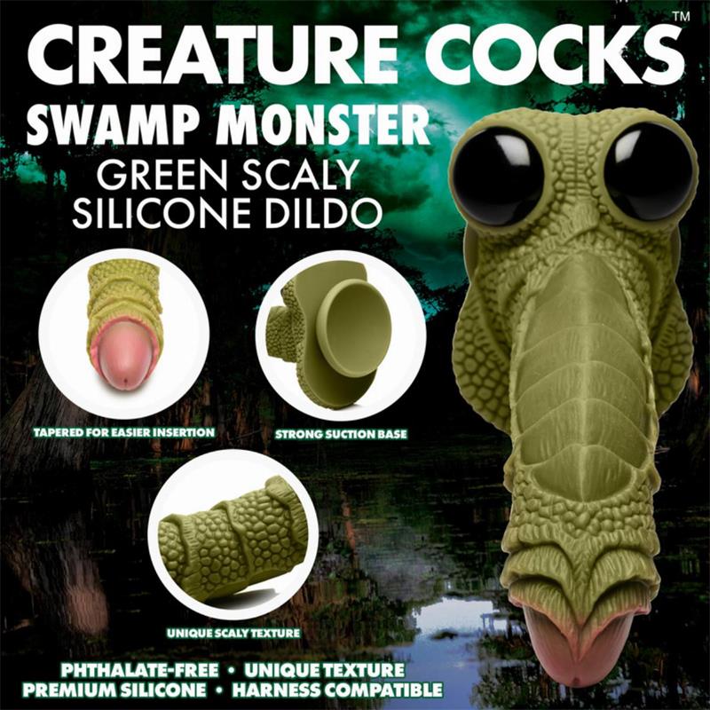 CREATURE COCKS - SCALED SWAMP MONSTER DILDO 9.4