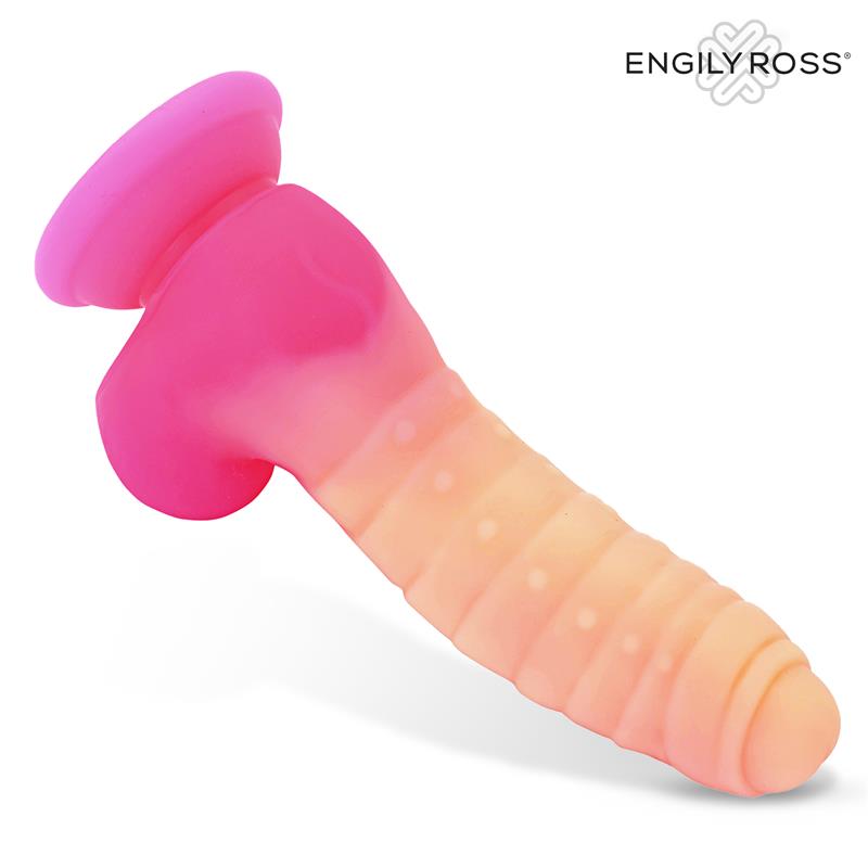 DILDOX BY ENGILY ROSS - SCALIDOR DILDO UNICORN BRILLA EN LA OSCURIDAD SILICONA LÍQUIDA 18 CM