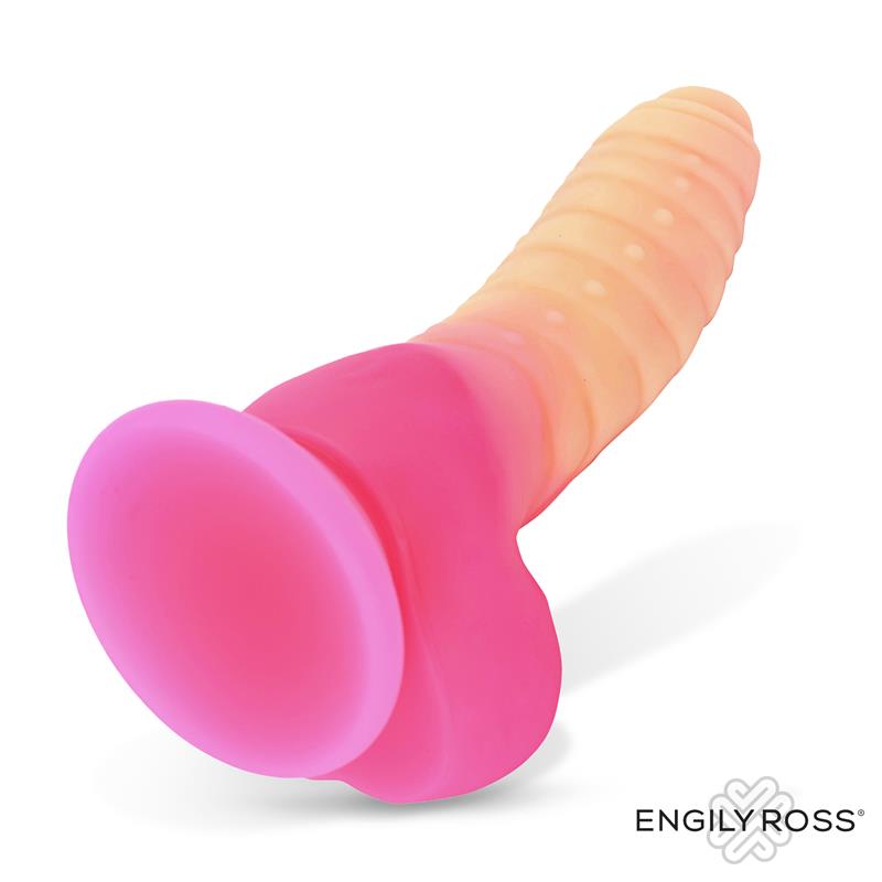 DILDOX BY ENGILY ROSS - SCALIDOR DILDO UNICORN BRILLA EN LA OSCURIDAD SILICONA LÍQUIDA 18 CM