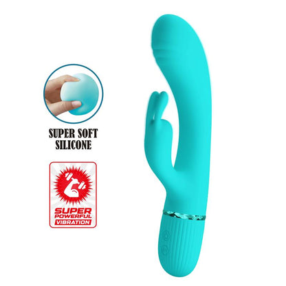 PRETTYLOVE - SCOCCO VIBRADOR CON RABBIT TURQUESA