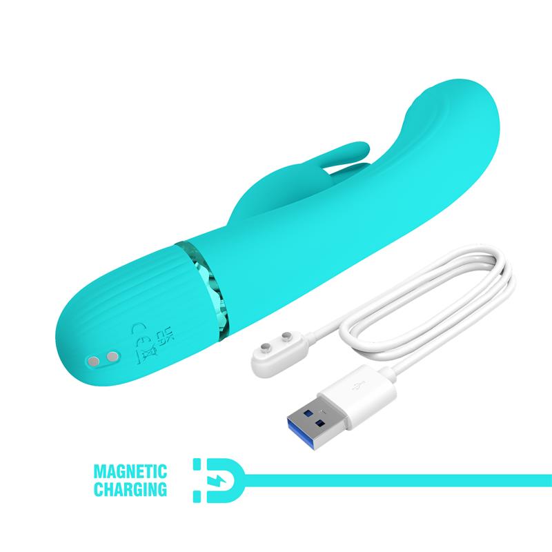 PRETTYLOVE - SCOCCO VIBRADOR CON RABBIT TURQUESA