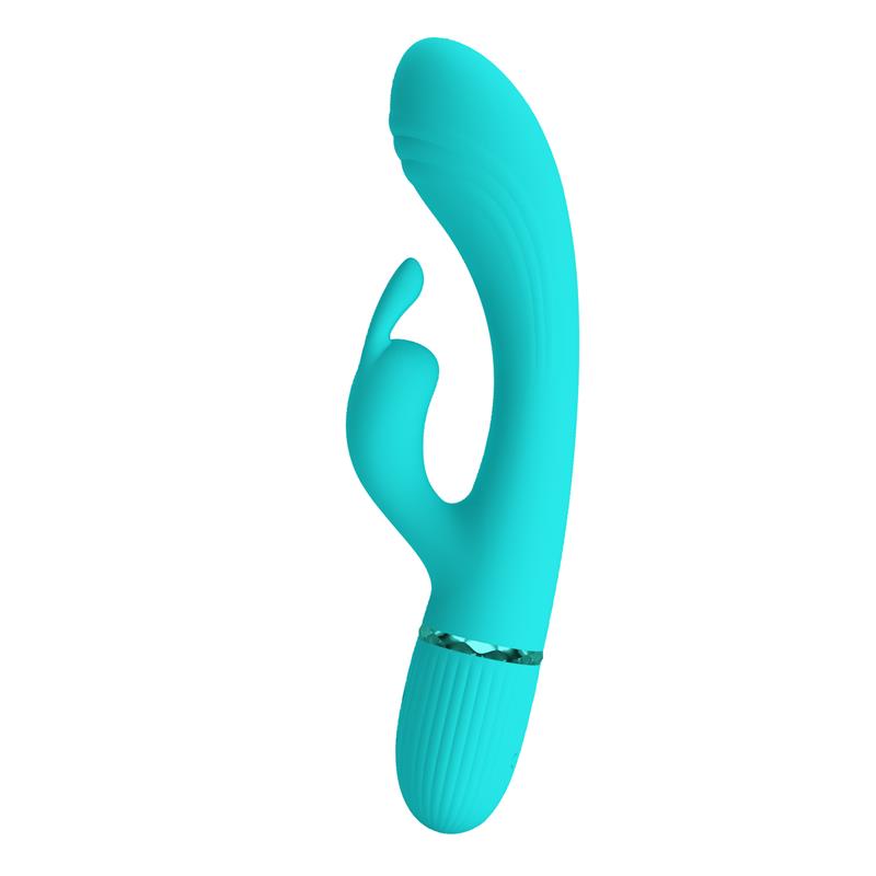 PRETTYLOVE - SCOCCO VIBRADOR CON RABBIT TURQUESA