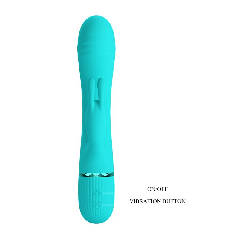 PRETTYLOVE - SCOCCO VIBRADOR CON RABBIT TURQUESA