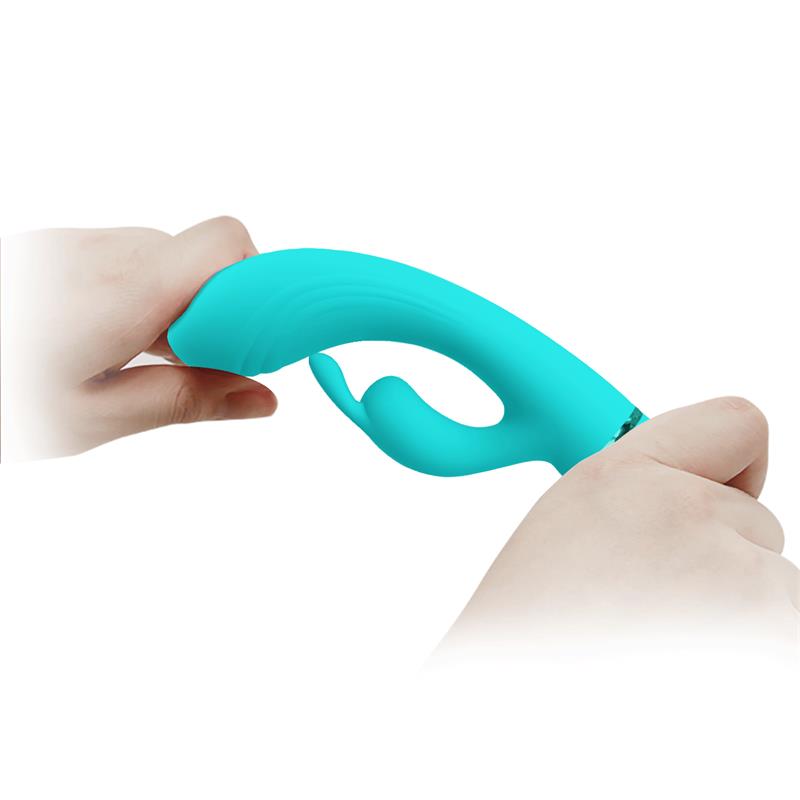 PRETTYLOVE - SCOCCO VIBRADOR CON RABBIT TURQUESA