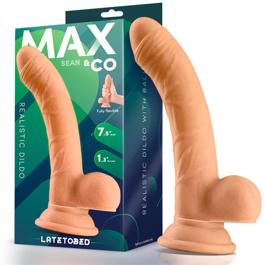 MAX & CO - SEAN DILDO REALISTA CON TESTÍCULOS 7.5 NATURAL